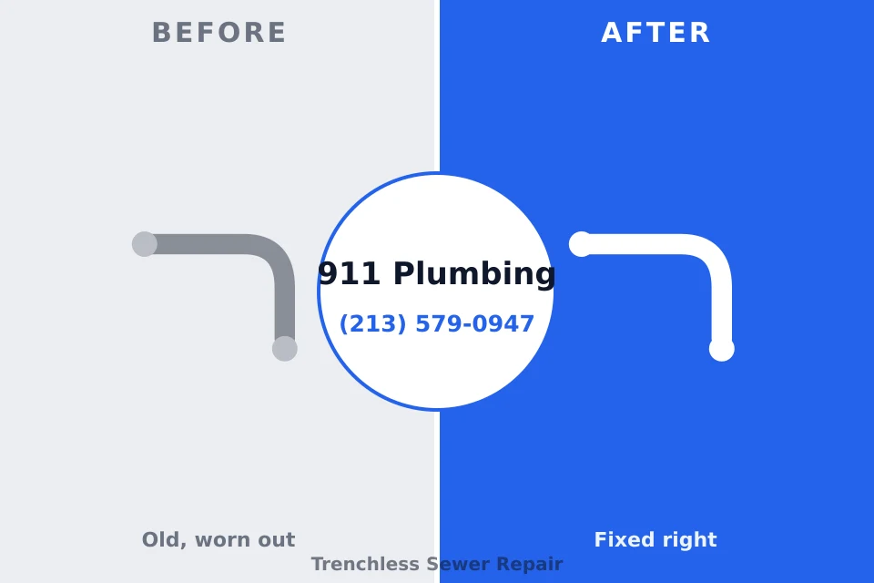 Before and after: plumbing repair Shinnecock Hills, NY